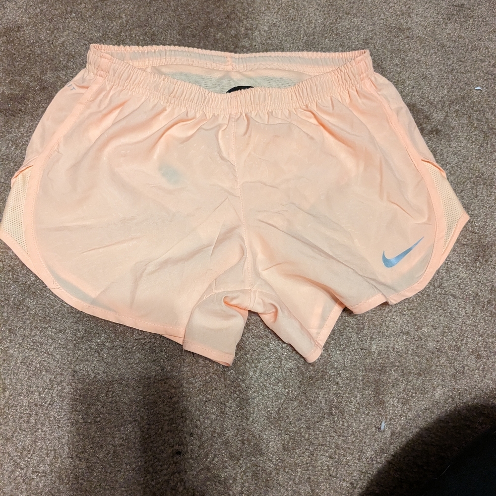 Women's Nike running shorts orange
